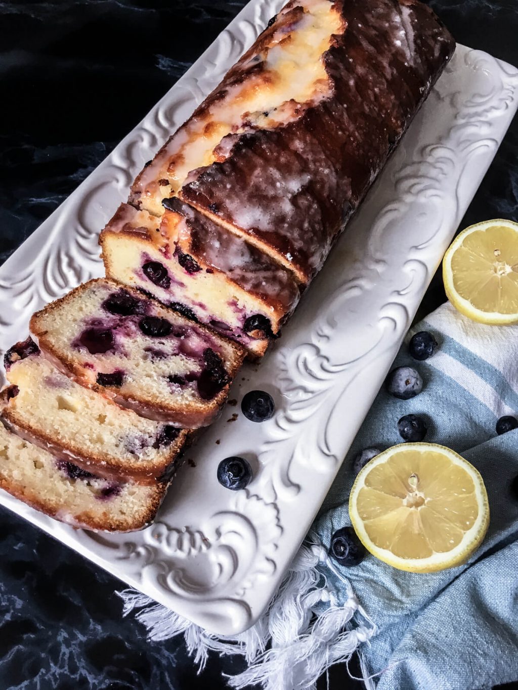 Vegan Lemon Blueberry Pound Cake